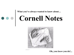 Cornell Notes - Lake County Schools