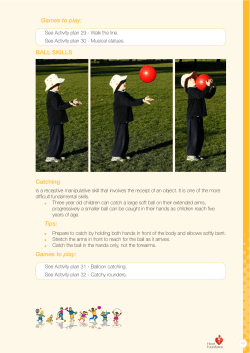 Games to play: BALL SKILLS Catching Tips
