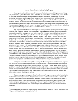 Sample Joint Student/Faculty Proposal