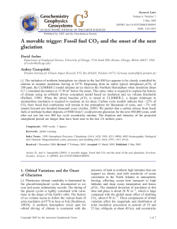 A movable trigger: Fossil fuel CO2 and the onset of the next glaciation
