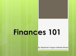 Finance 101 Powerpoint
