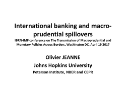 International banking and macro- prudential spillovers