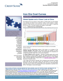 Iron Ore Cost Curves - Credit Suisse | PLUS