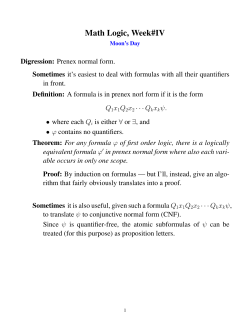 Math Logic, Week#IV