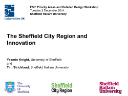 The Sheffield City Region and Innovation