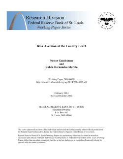 Risk Aversion at the Country Level