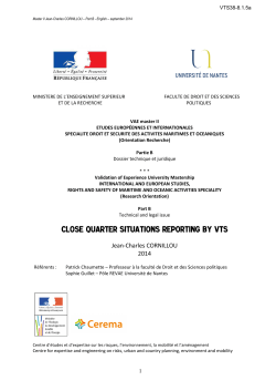 Close quarter Close quarter situations reporting by VTS situations