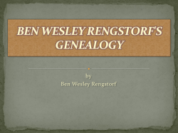 ben wesley rengstorf`s genealogy