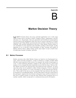 Markov Decision Theory