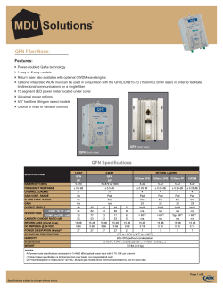 QFN Fiber Node: QFN Specifications