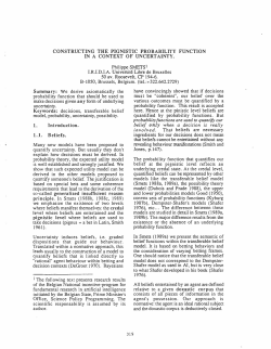 probability theory, the expected utility model is well