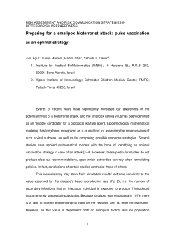 Preparing for a smallpox bioterrorist attack