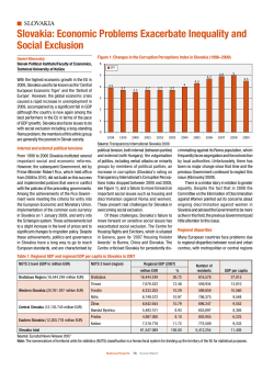Slovakia: Economic Problems Exacerbate Inequality and Social