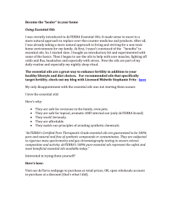 Become the &ldquo;healer&rdquo; in your home Using Essential Oils I was