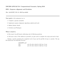 Sequence alignment and Evolution