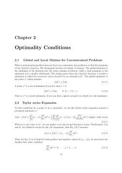 Optimality Conditions