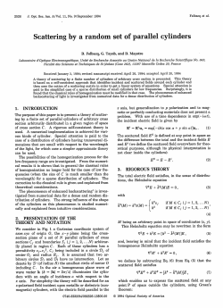 Scattering by a random set of parallel cylinders