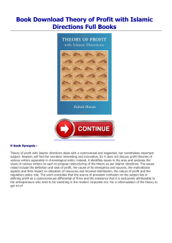 Book Theory of Profit with Islamic