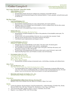 Education: Skills - Colin Campbell Studios