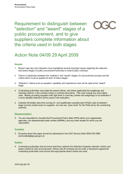 "selection" and "award" - UK Government Web Archive