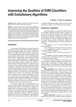 Improving the Vualities of SVM Classifiers with Evolutionary Algorithms