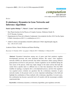 Evolutionary Dynamics in Gene Networks and Inference