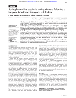 Schizophrenia-like psychosis arising de novo following a