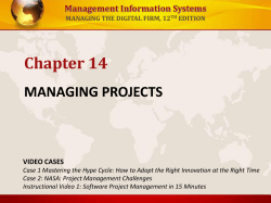 MANAGING PROJECTS