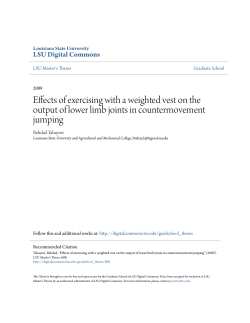 Effects of exercising with a weighted vest on the output of lower limb