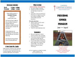 preschool summer program - Campbell Christian Schools