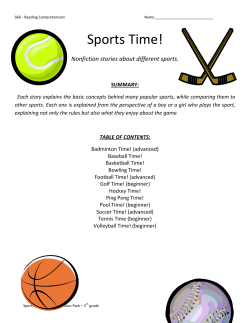 Sports Time! - Have Fun Teaching