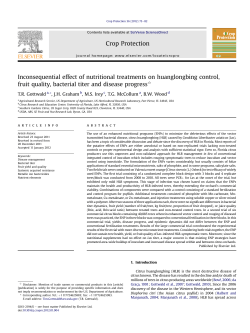 Inconsequential effect of nutritional treatments on huanglongbing