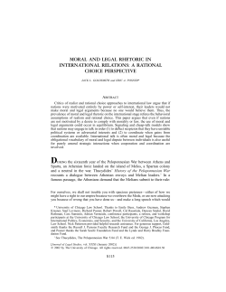 Moral and Legal Rhetoric in International Relations: A Rational