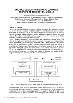 multiple equilibria in spatial economic transport interaction models