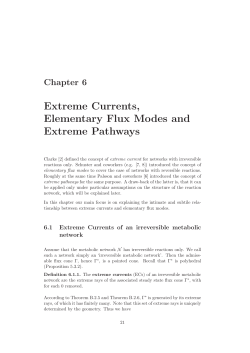 Extreme Currents, Elementary Flux Modes and Extreme Pathways