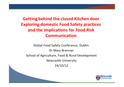 Getting behind the closed Kitchen door Exploring domestic