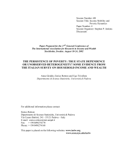 the persistence of poverty: true state
