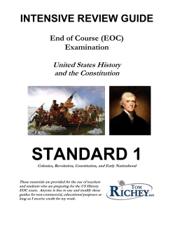 US History EOC Review - Standard 5