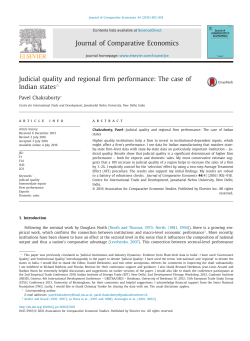 Judicial quality and regional firm performance: The case of Indian