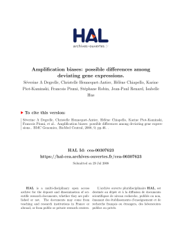 Amplification biases: possible differences among deviating