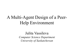 A Multi-Agent Design of a Peer-Help Environment