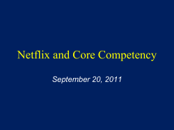 Netflix and Core Competency
