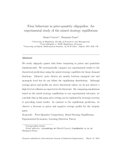 Firm behaviour in price-quantity oligopolies: An experimental study