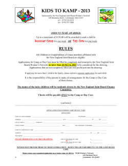 children`s summer fun - New England Joint Board
