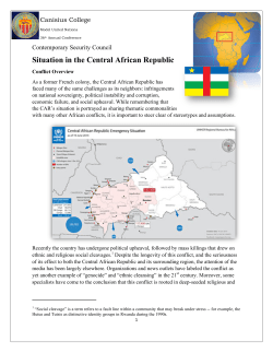 Situation in the Central African Republic