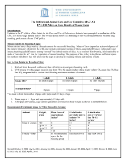 Mouse Cage Density Policy