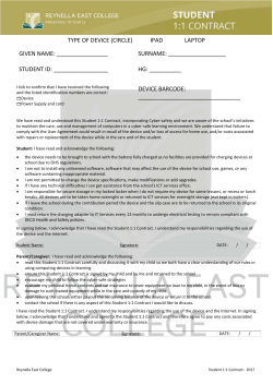 iPad Student 1:1 Contract