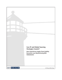 Can JIT and Global Sourcing Strategies Coexist?