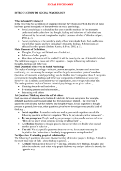 social psychology