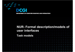 NUR- Formal description/models of user interfaces